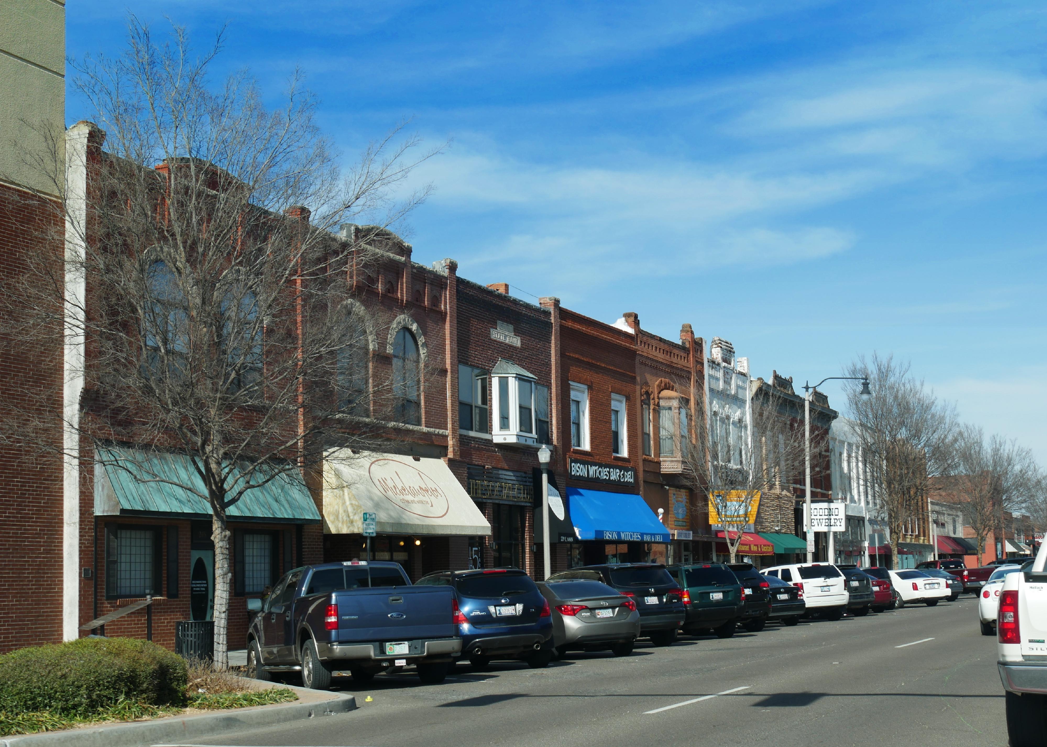 Main street of Norman, Oklahoma.