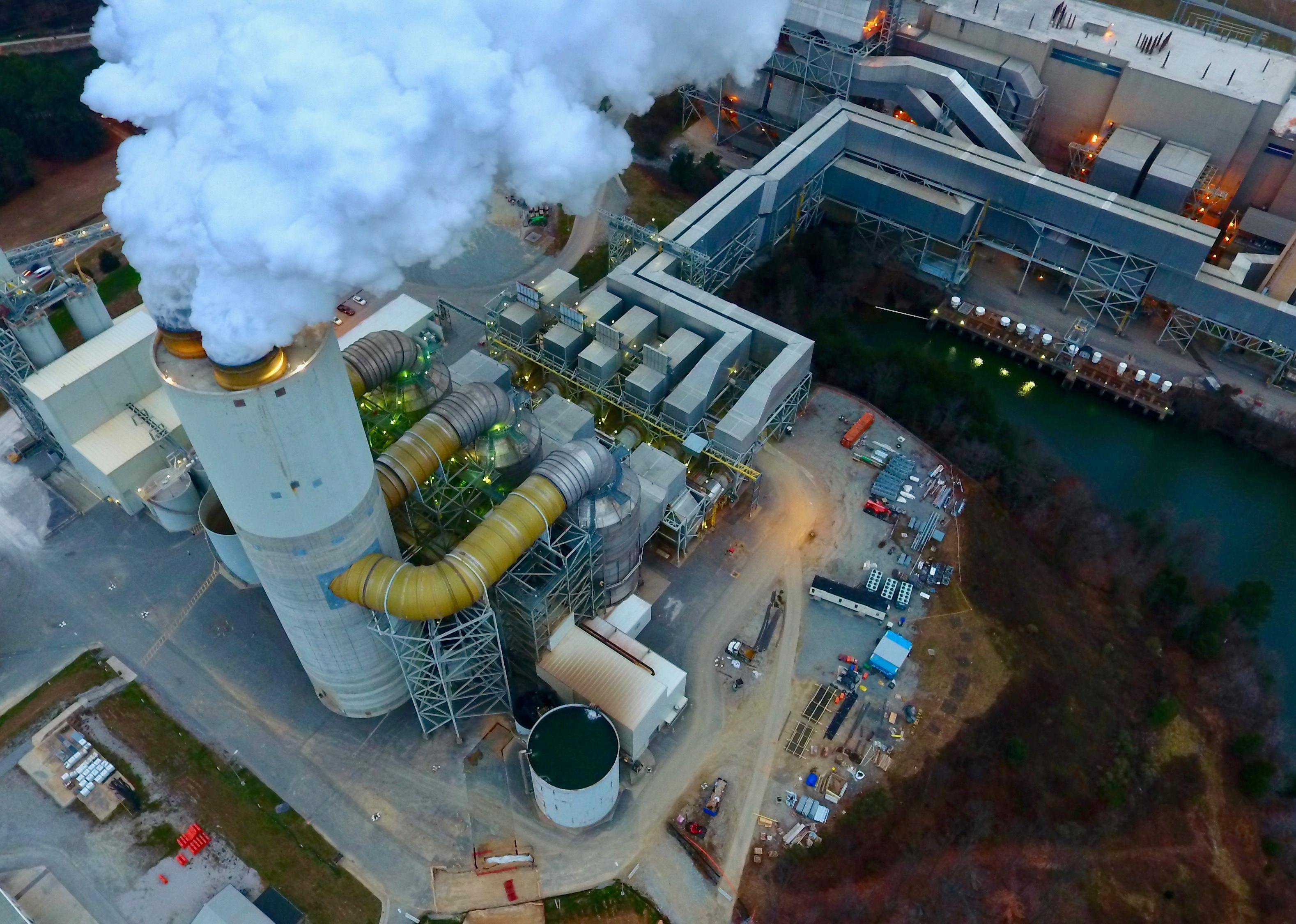 Aerial view of Duke Energy North Carolina.