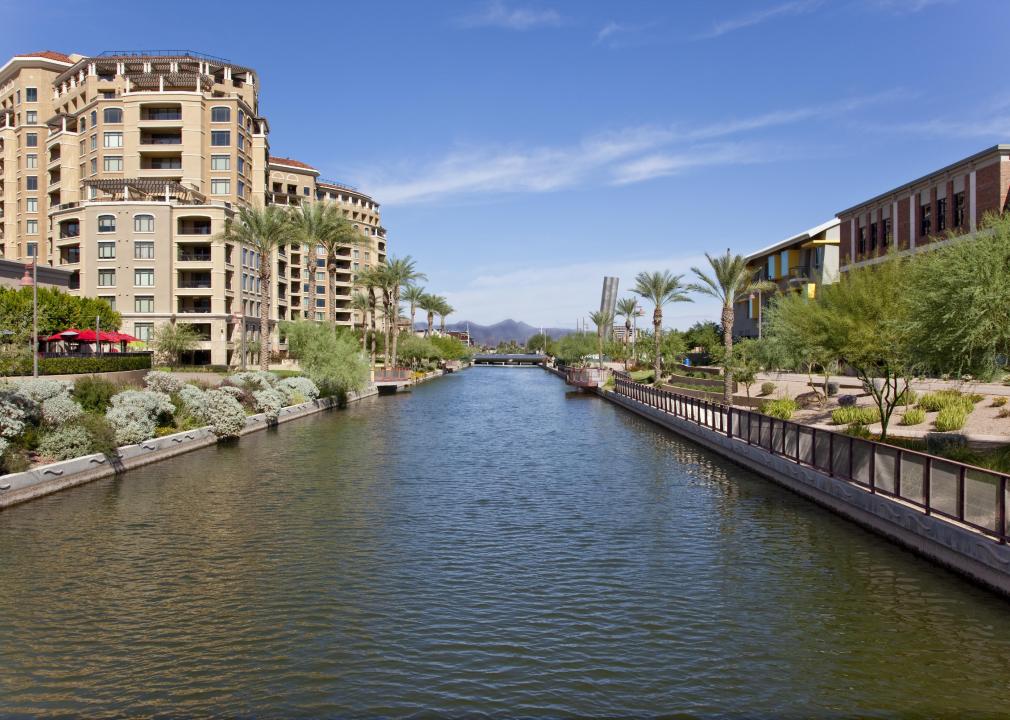 The Arizona Canal in downtown Scottsdale.