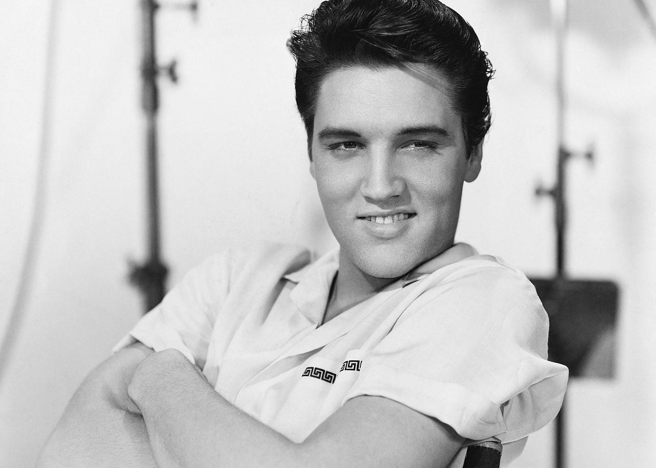 Elvis smiling.