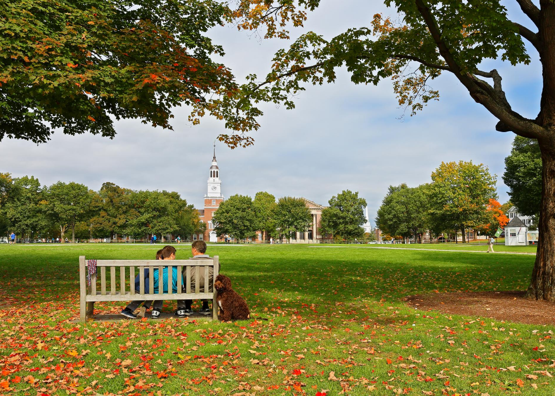 Dartmouth College campus in the fall