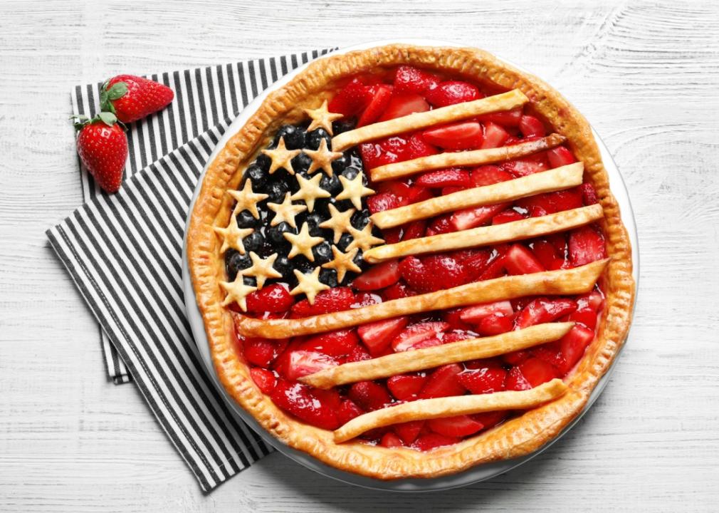 An American flag pie.