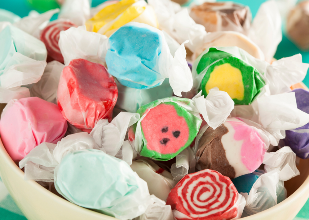 Assorted saltwater taffy.