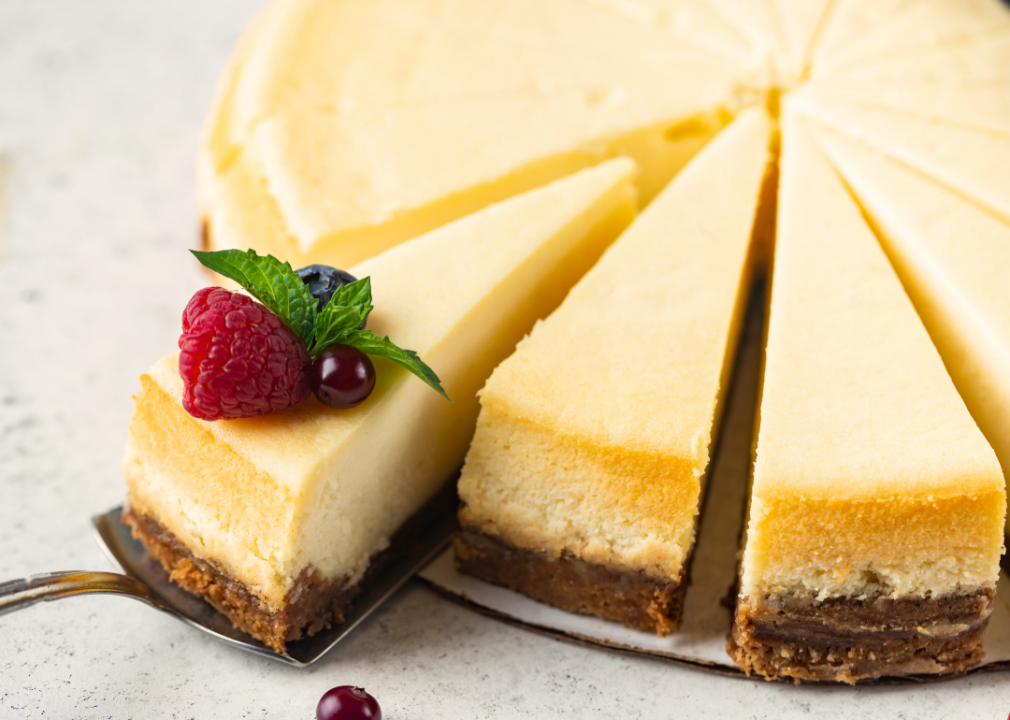 A classic New York-style cheesecake.