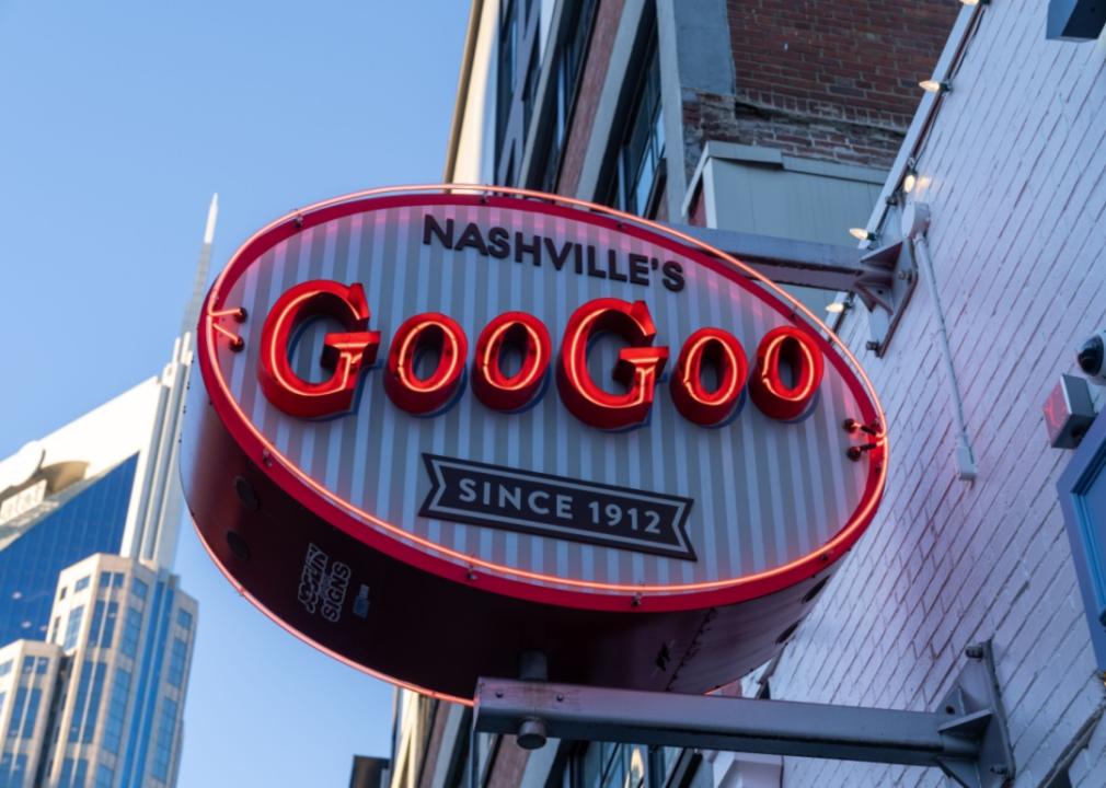 The Goo Goo Clusters sign in Nashville.