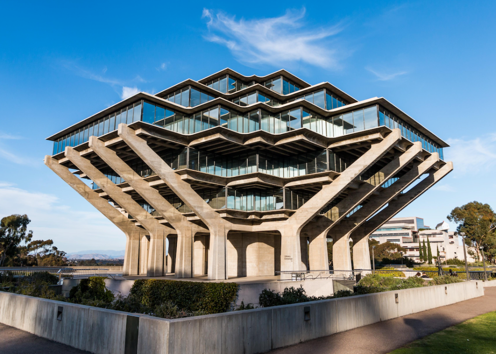 Campus buildings of University of California San Diego