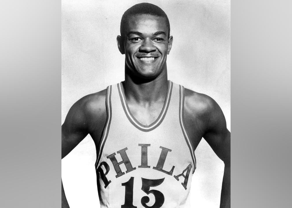 Black-and-white professional player portrait of Hal Greer