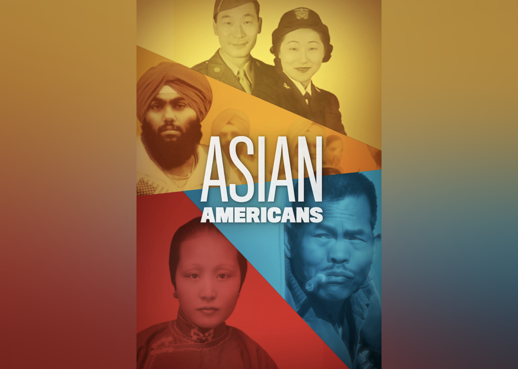 The artwork for the series "Asian Americans".