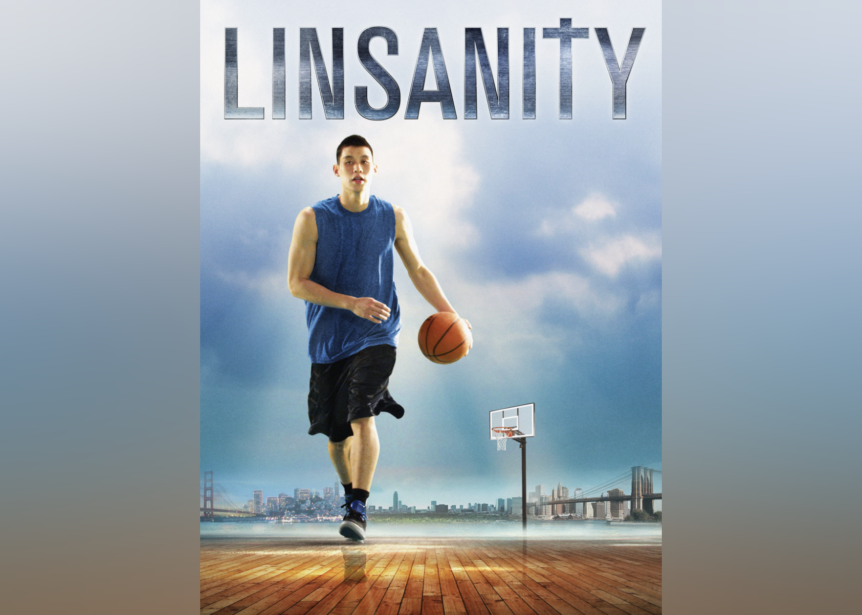 Jeremy Lin on the cover art for the film "Linsanity".