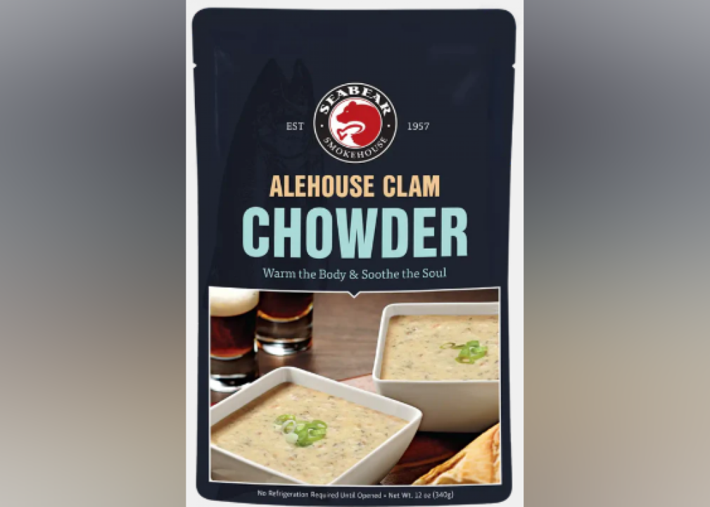 A package of Alehouse Clam Chowder.
