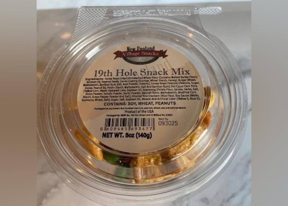 19th Hole snack mix Package of snack mix.