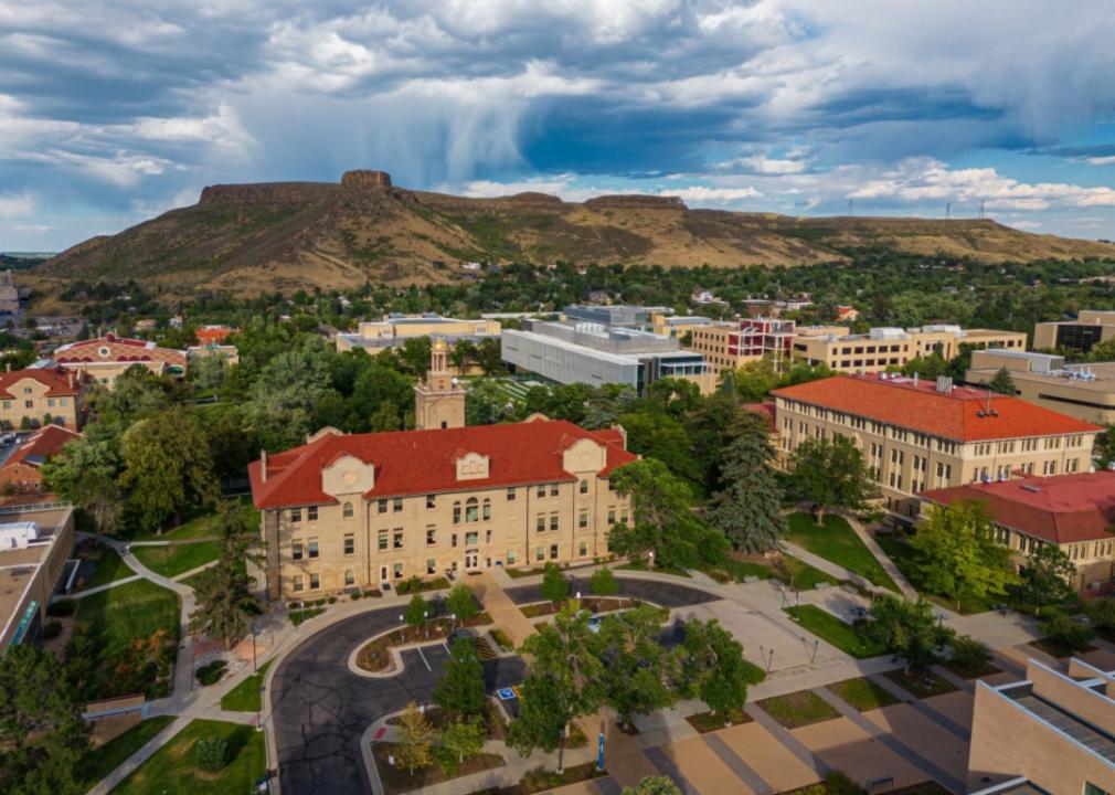 #29. Colorado School of Mines An aerial view of CSM in Golden, Colorado.