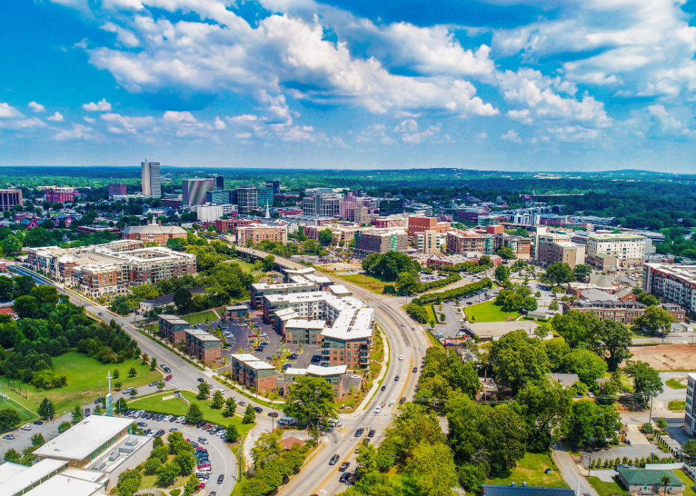 The downtown Greenville skyline.