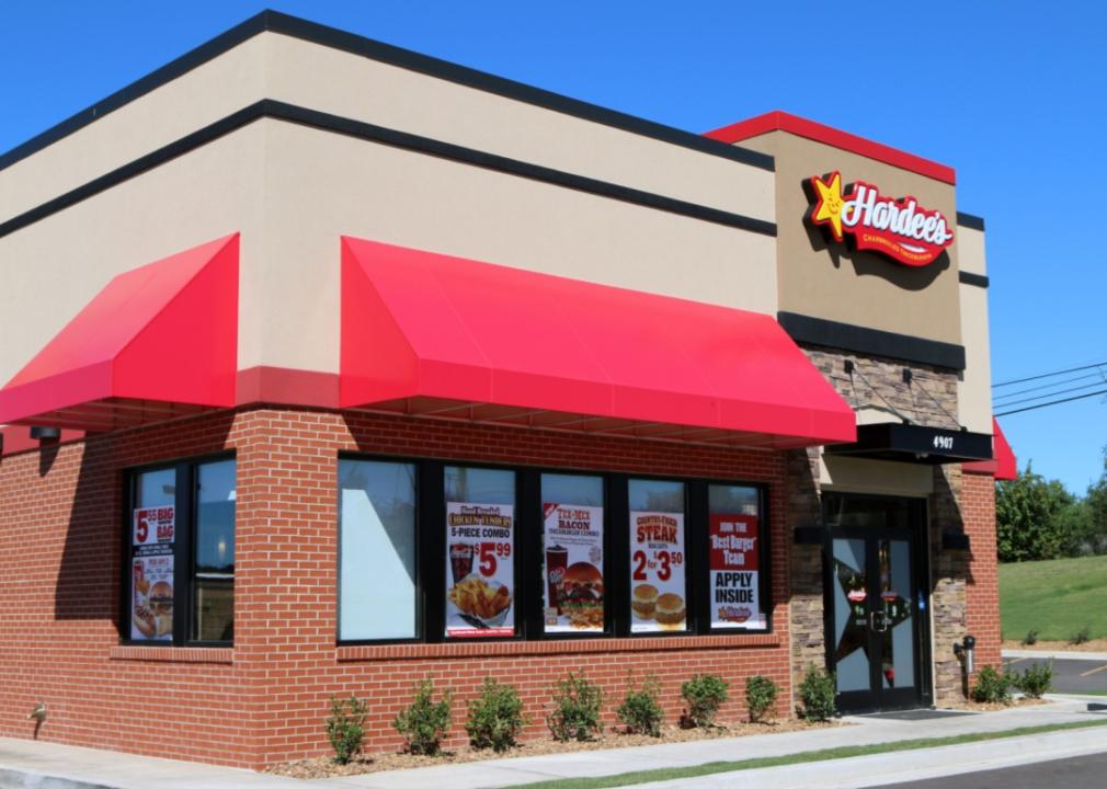 A Hardee's burger restaurant.