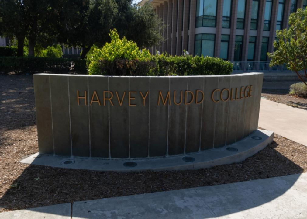 Harvey Mudd College sign.