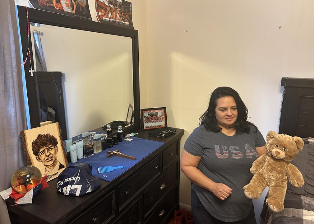 Michelle Raines keeps Xavier Weir's room filled with childhood memorabilia.