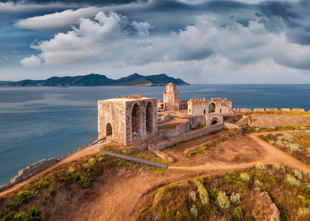 A view of the old Methoni Castle in Peloponnese, Greece during summer.