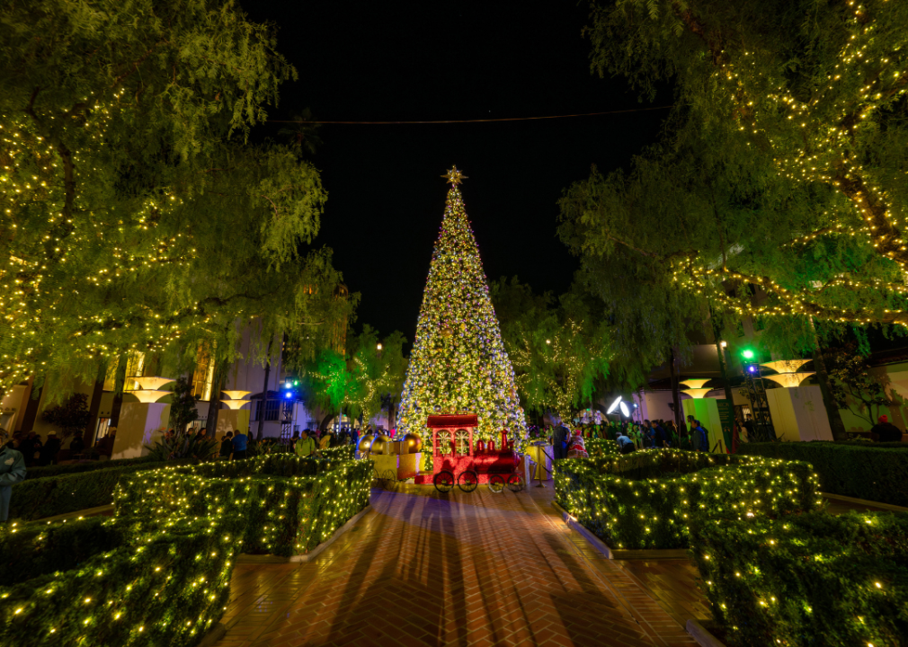 A tree lighting in LA.