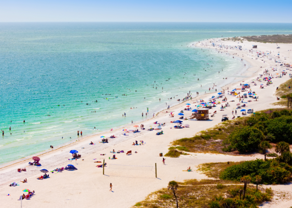 Beachgoers on Lido Beach.