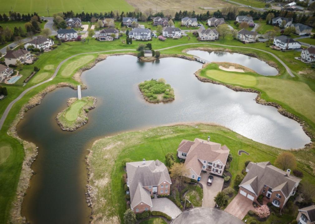 An aerial view of Mount Laurel.