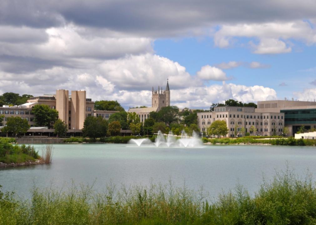 #20. Northwestern University Northwestern University across the water.