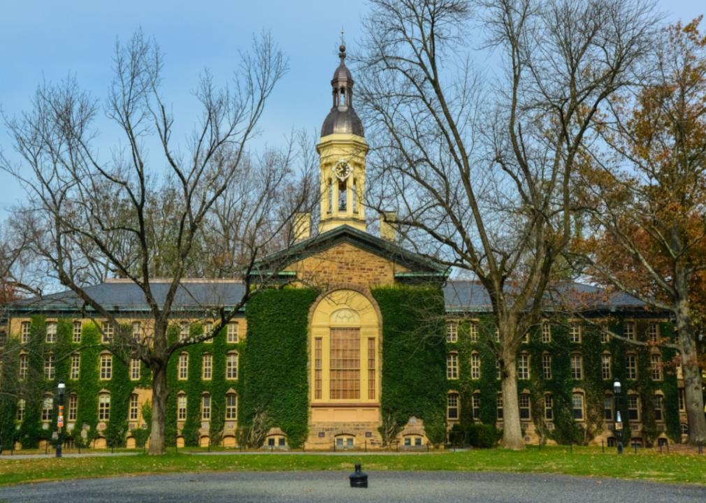 Princeton University covered in vines.