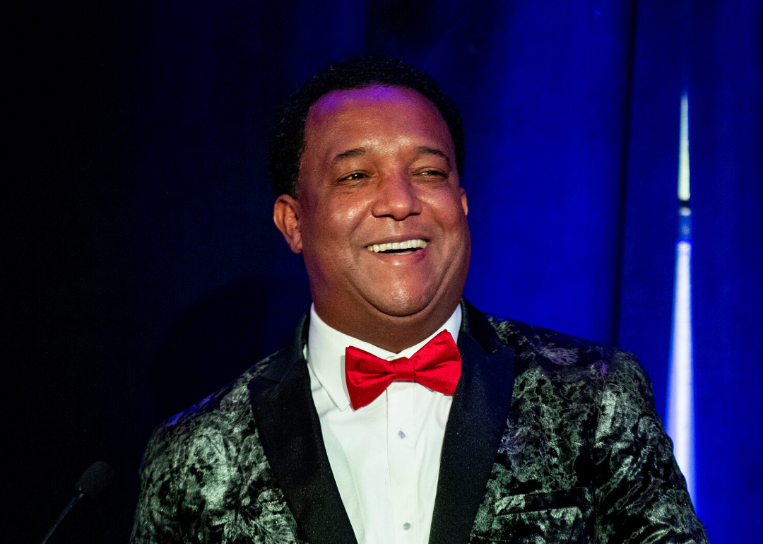 Pedro Martinez dressed in formal wear for an event.