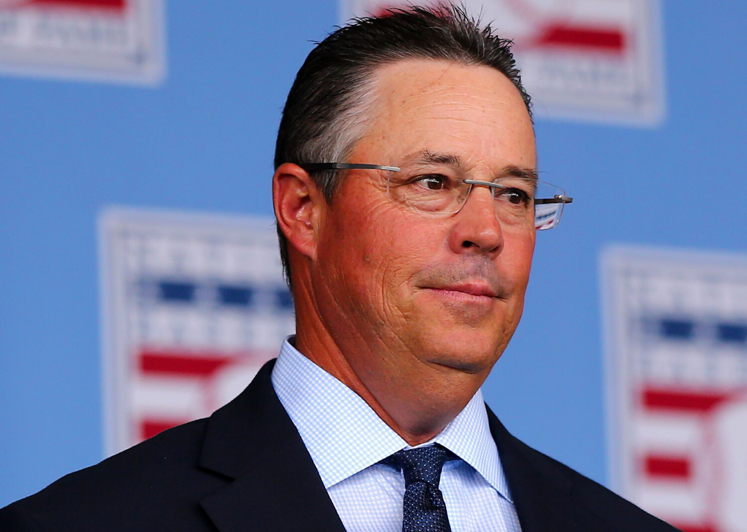 Greg Maddux at the National Baseball Hall of Fame ceremony.