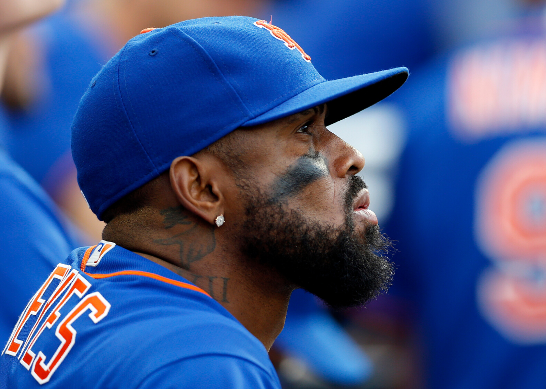  José Reyes looks out to the field.