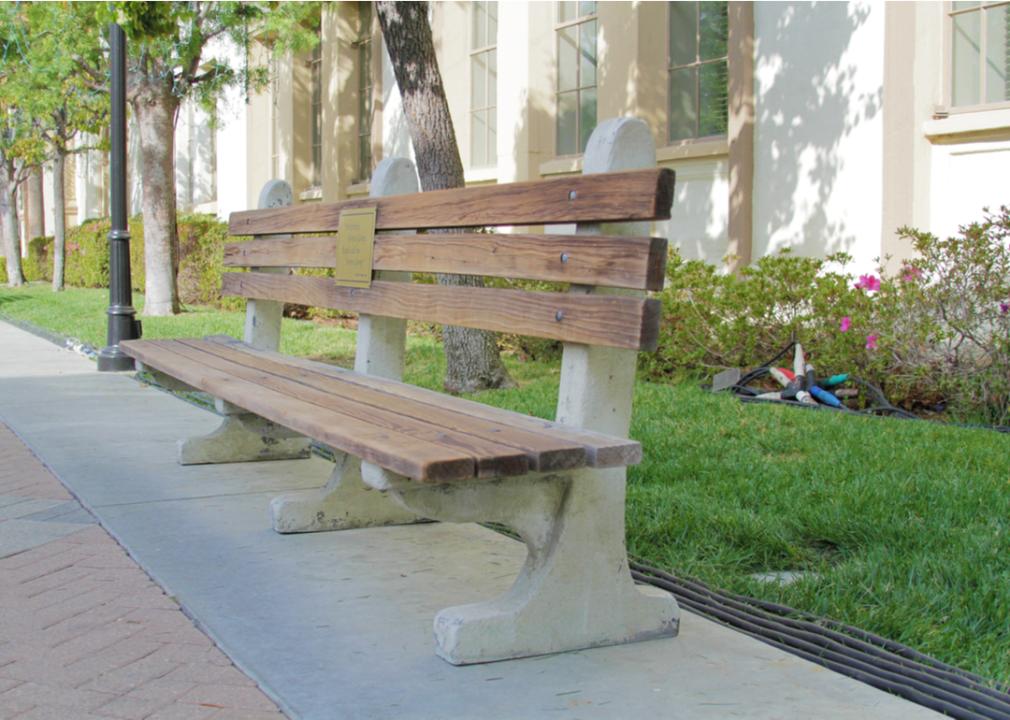 The bench that Forrest Gump (Tom Hanks) sat on in his titular film
