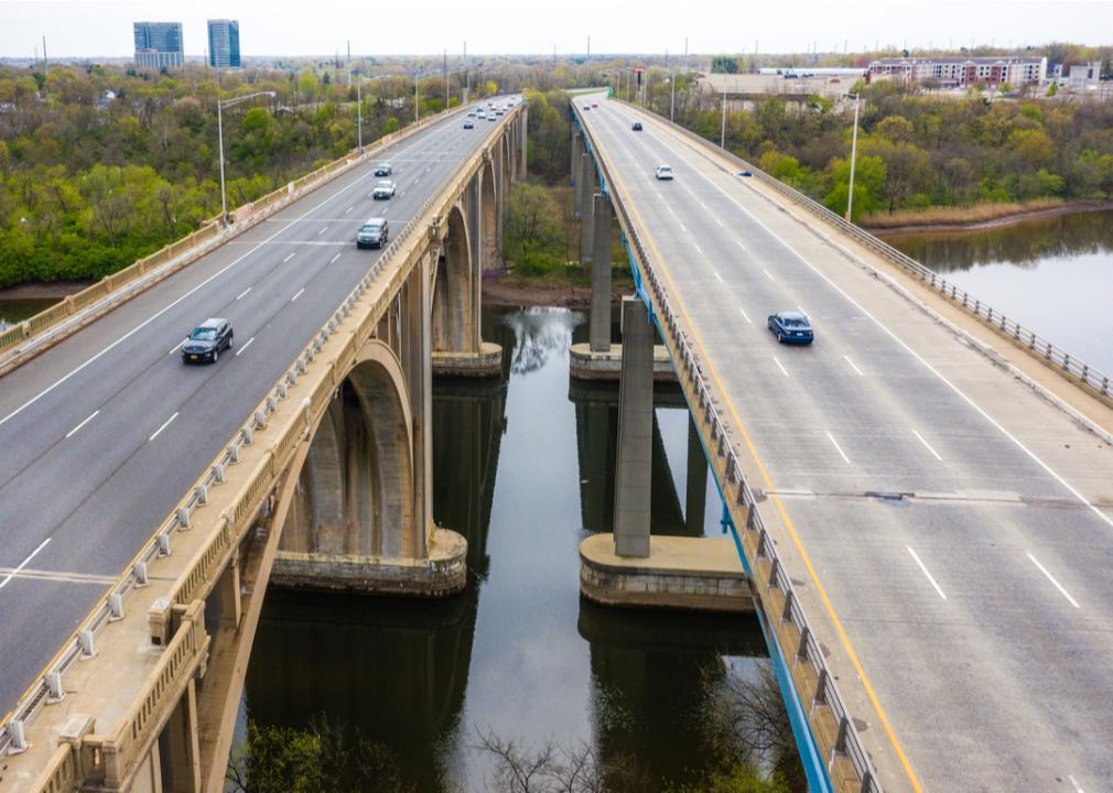 Donald Goodkind Bridge crossing over Raritan River in New Jersey