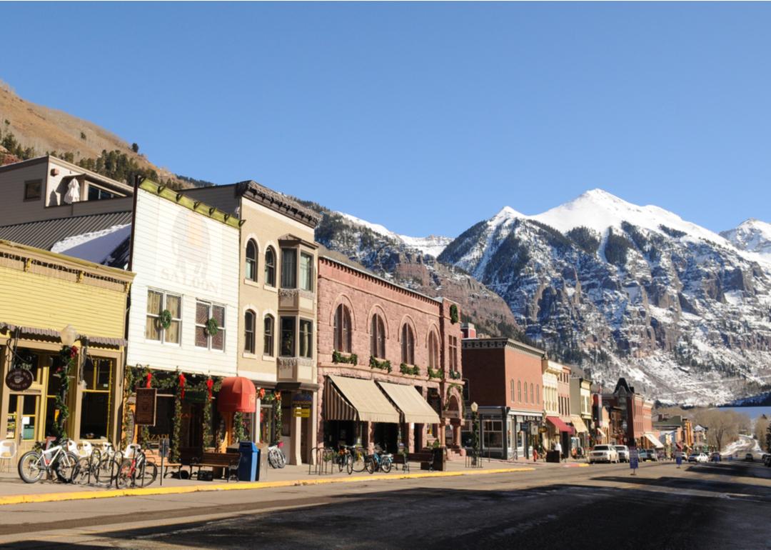 Mountain views in downtown Telluride.
