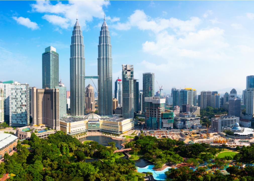 The city skyline of Kuala Lumpur, Malaysia