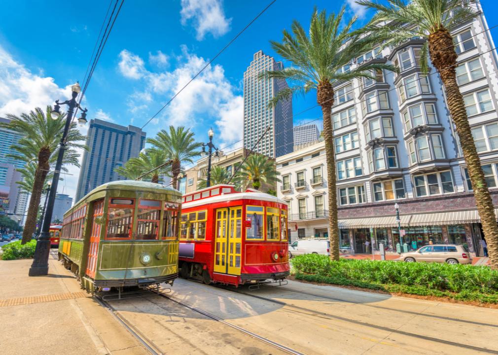 Street cars in New Orleans, Louisiana