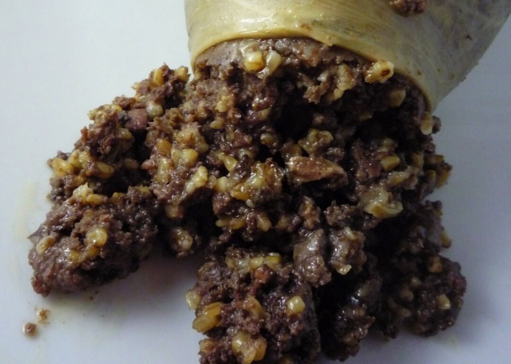 A dish of prepared haggis.