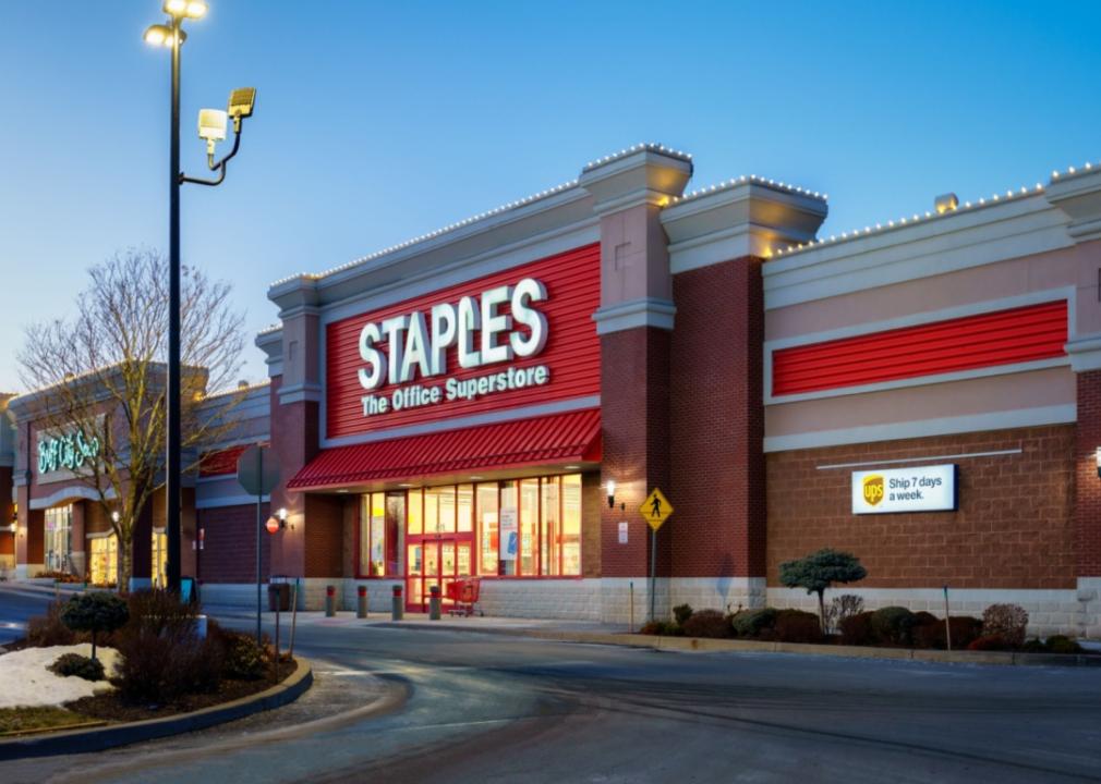 A Staples store.