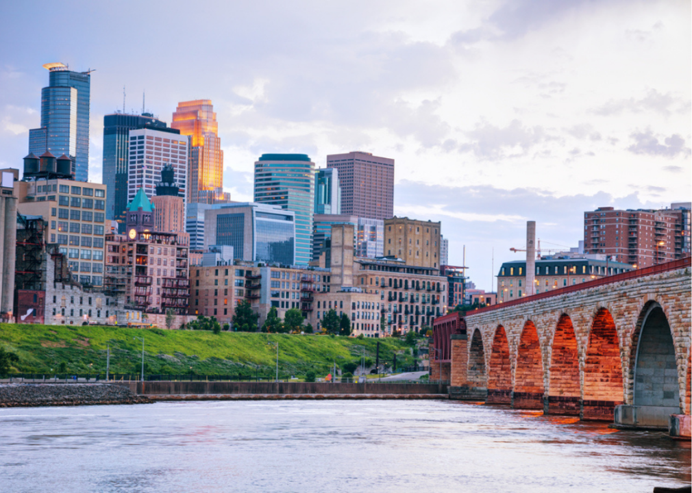 Buildings in downtown Minneapolis, Minnesota.