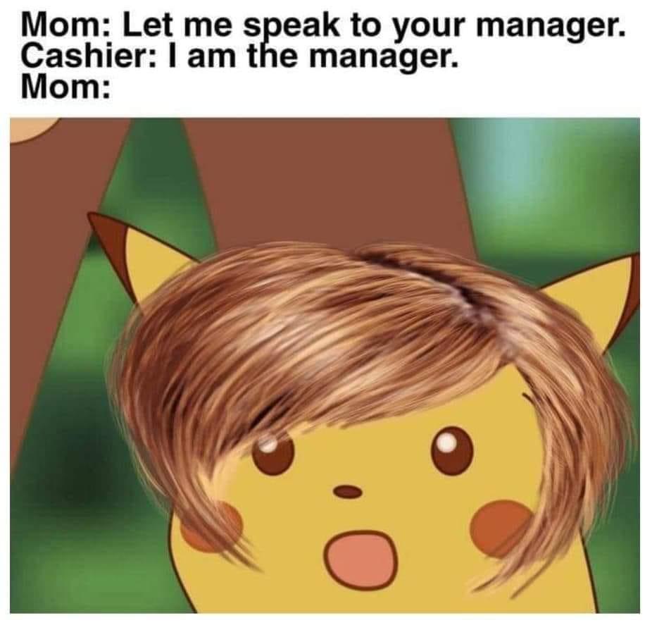 Pokémon character Pikachu featured in a meme.