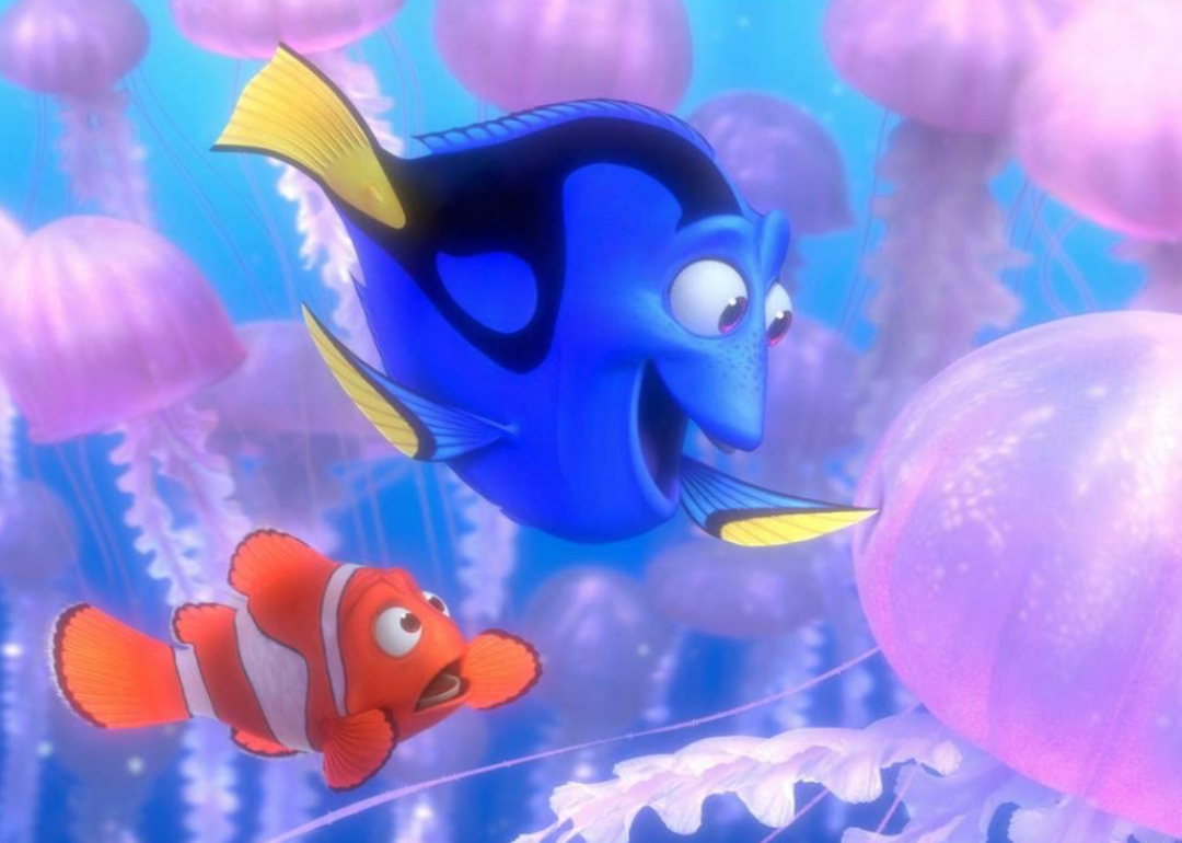 Albert Brooks and Ellen DeGeneres in Finding Nemo.