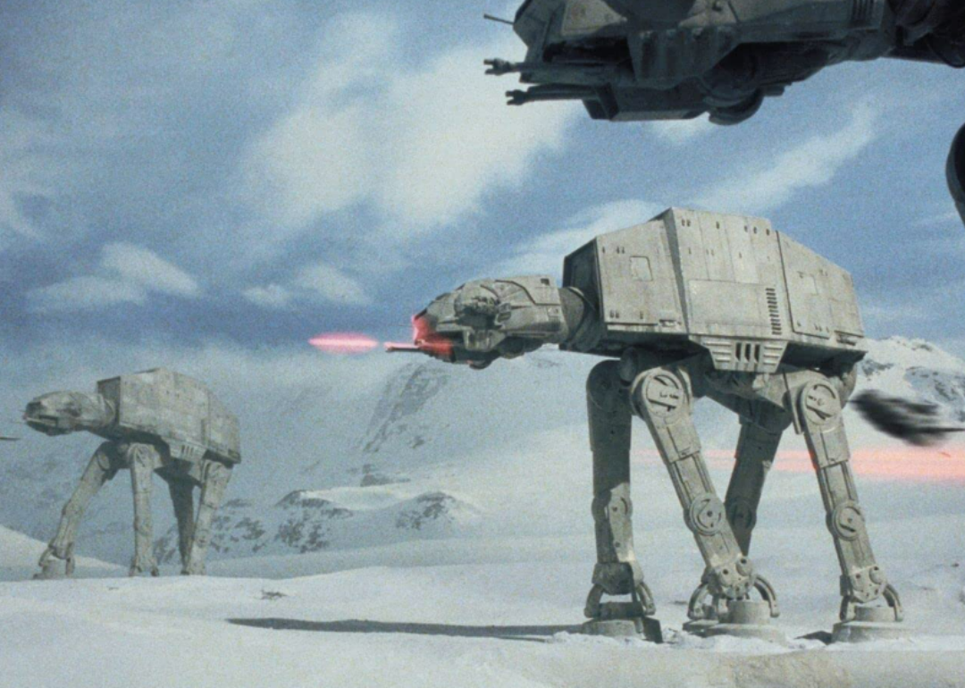 A still of a battle during The Empire Strikes Back.