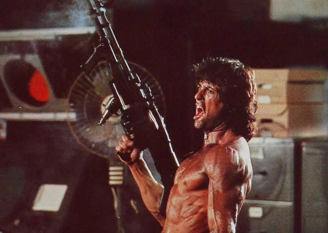 Sylvester Stallone in Rambo: First Blood Part II.