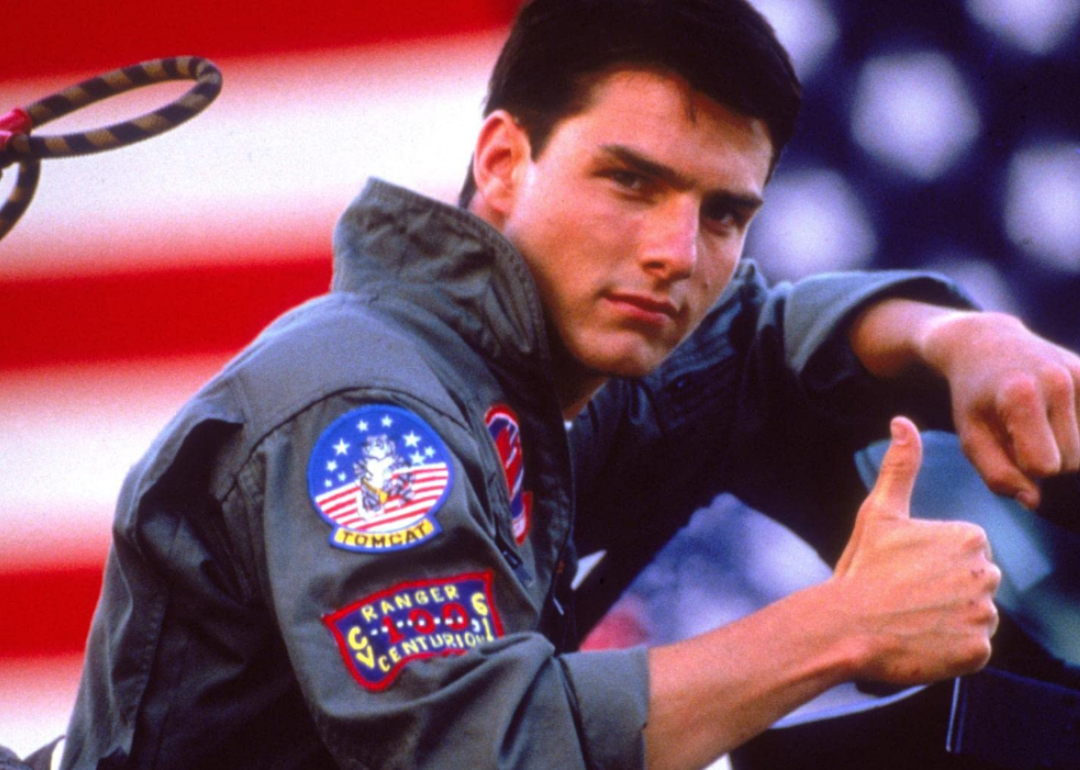 Tom Cruise in Top Gun.