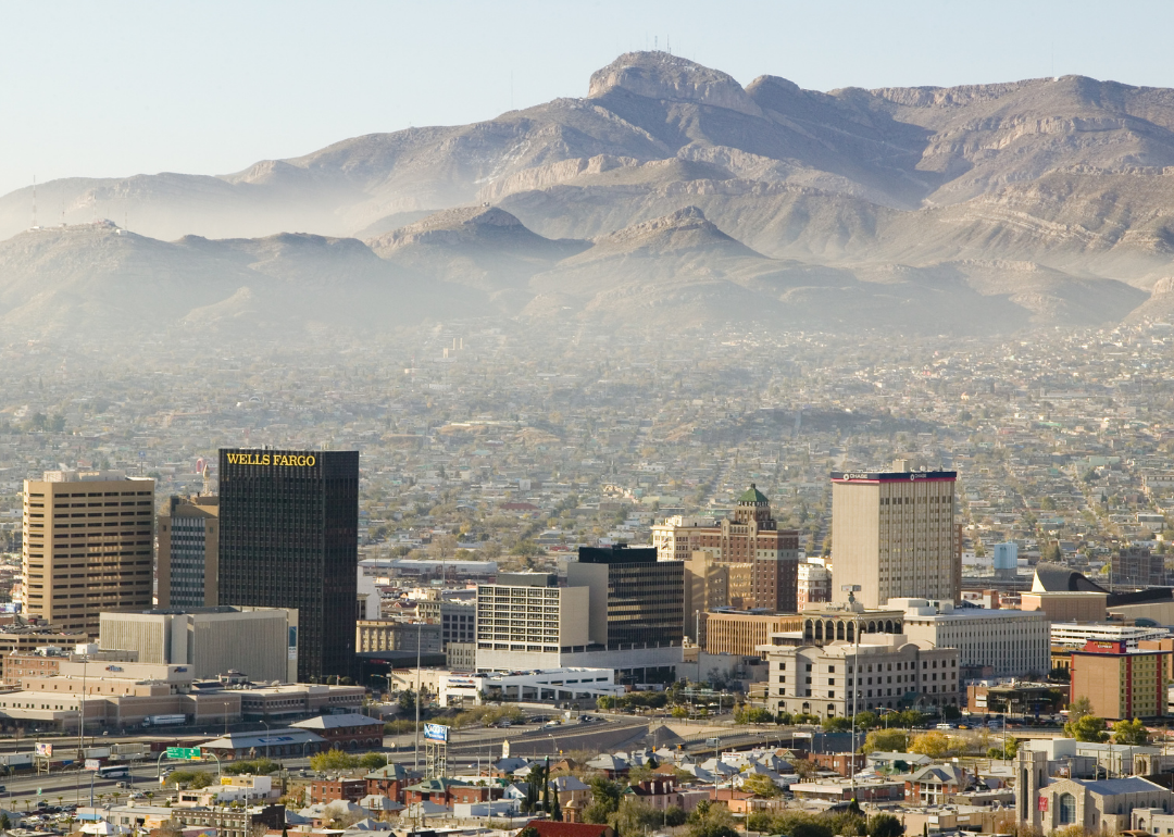 A smoggy view of El Paso.