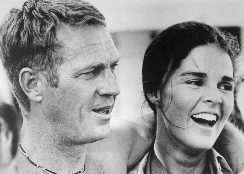 McQueen and Ali McGraw in a scene from The Getaway.