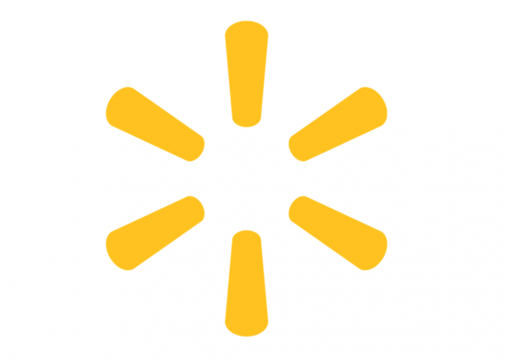 Yellow Walmart logo.
