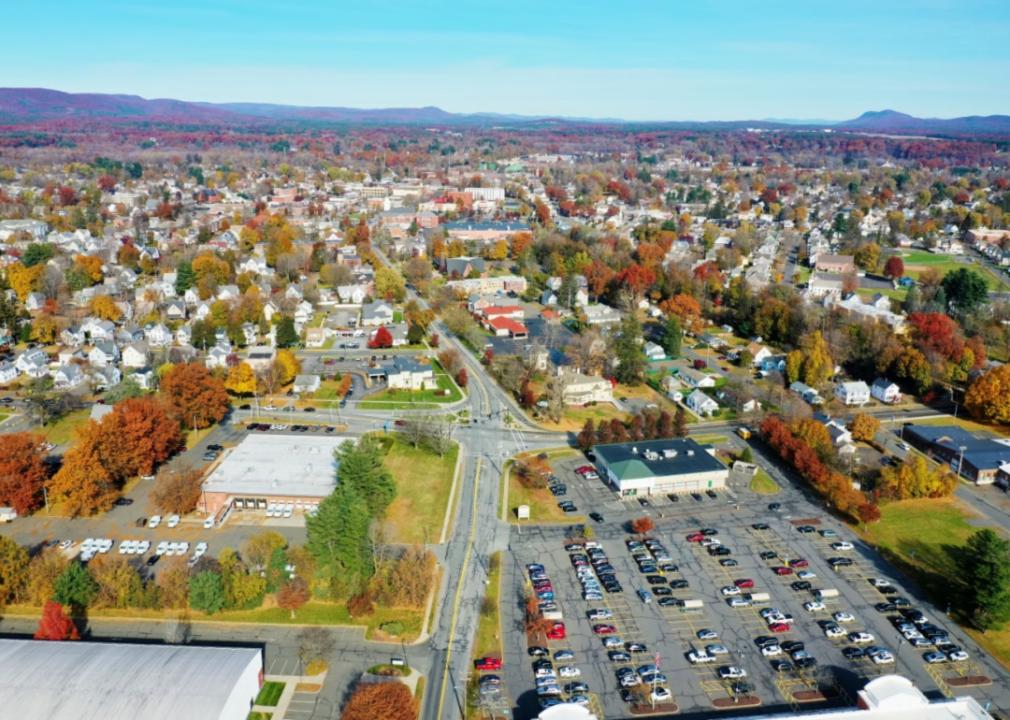 An aerial view of Westfield.