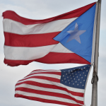 Puerto Rico and American flags