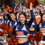The University of Texas at San Antonio Marching Band performing at the Battle of Flowers Parade.