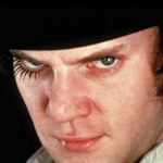Malcolm McDowell as Alex DeLarge in the 1971 dystopian movie "A Clockwork Orange" 
