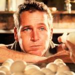Paul Newman eats eggs in a famous scene in "Cool Hand Luke"